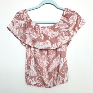 Sienna sky blush off the shoulder top